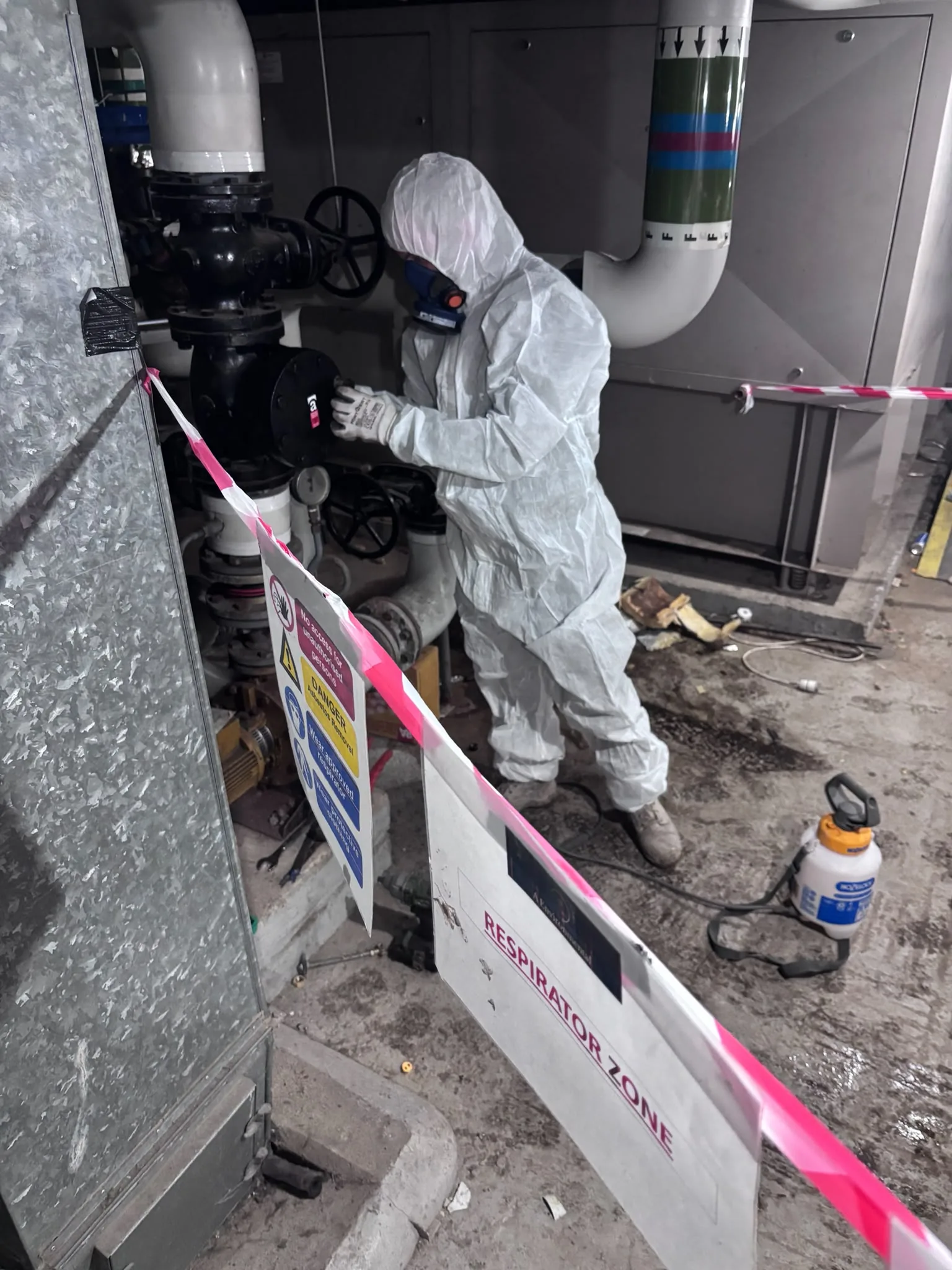 Asbestos artex removal from concrete soffit in New Cross Gate